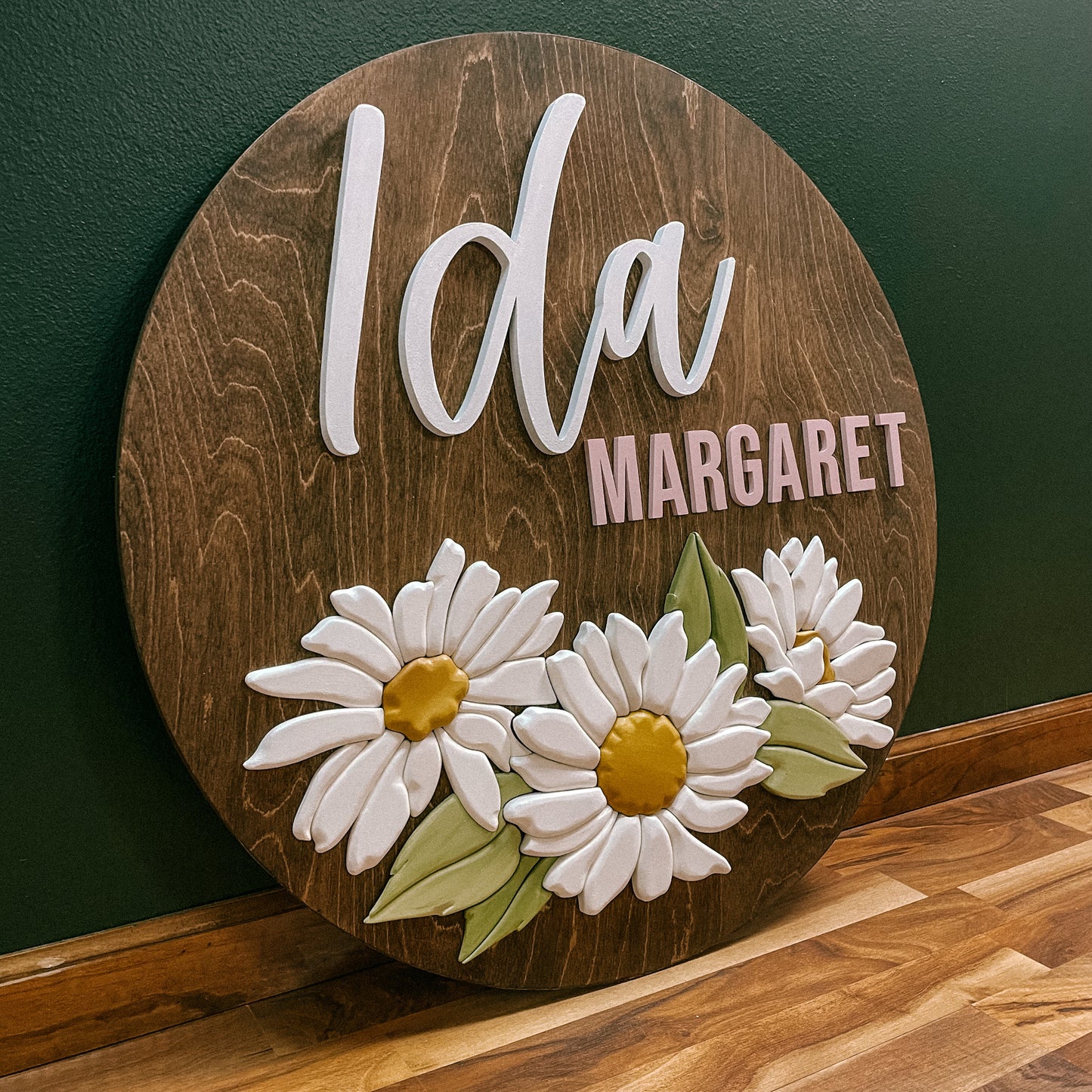 Dixie | Daisy Design | Custom 3D Name Sign
